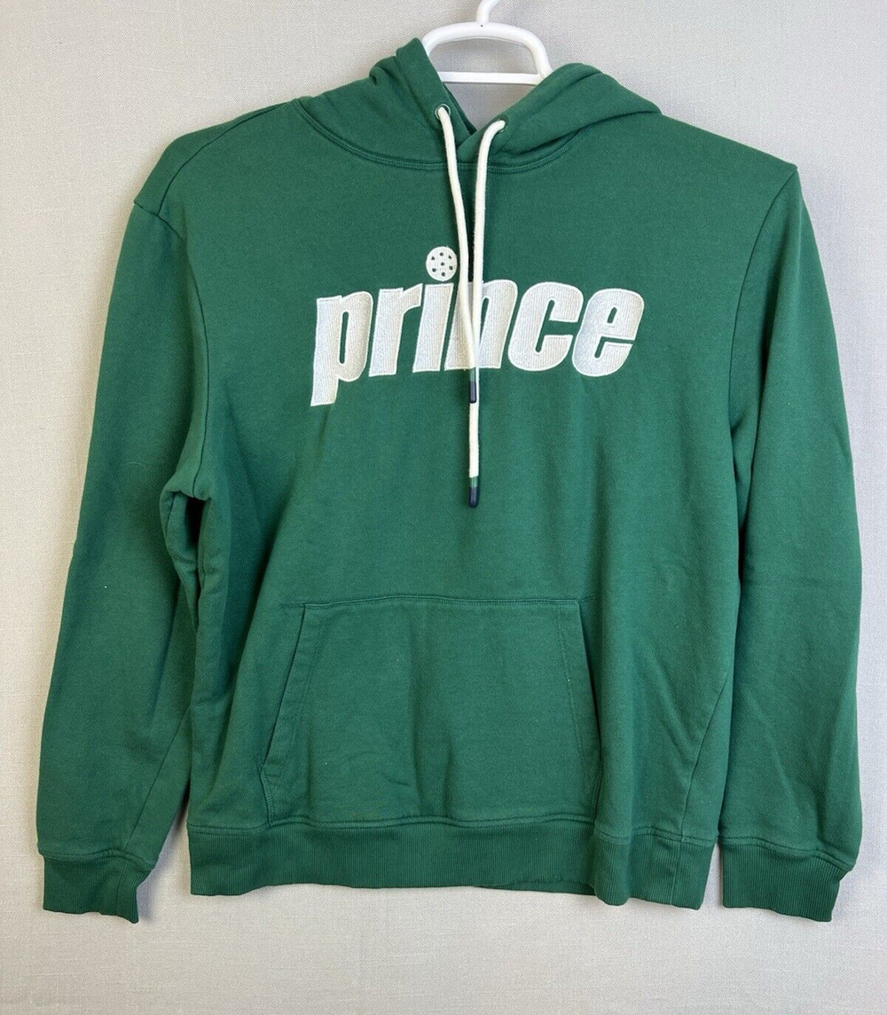 Prince Tennis Hoodie Sweatshirt Men's Large Green Sports Outdoors Preppy Warm